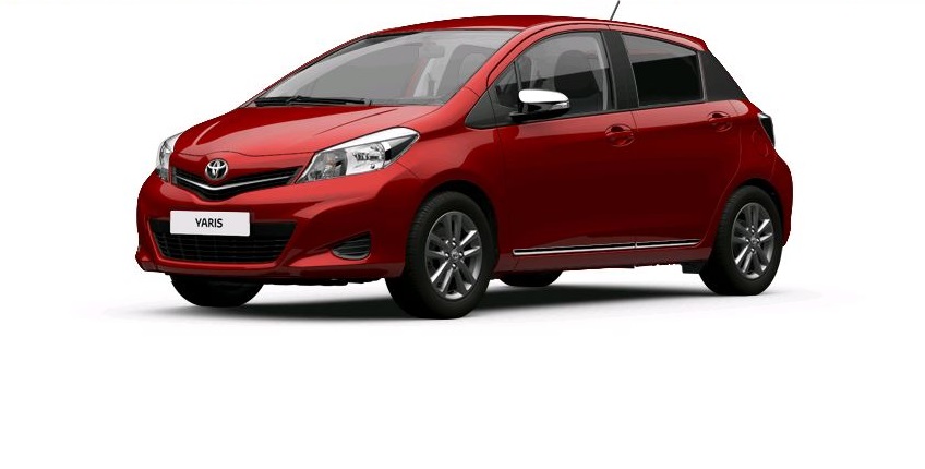 Toyota Yaris 2010 Farve Burning Red 3N8 848X430