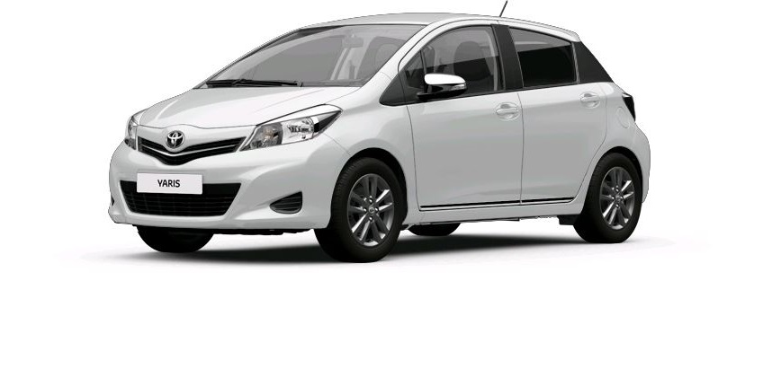 Toyota Yaris 2010 Farve Glacier Pearl White 084 848X430